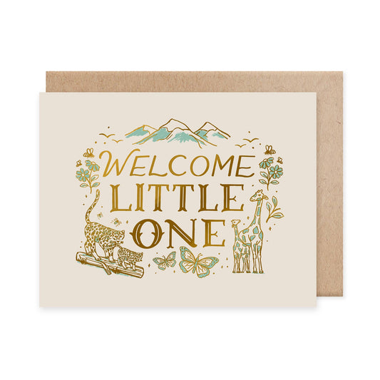 Welcome Little One Card (Pink or Blue): Blue