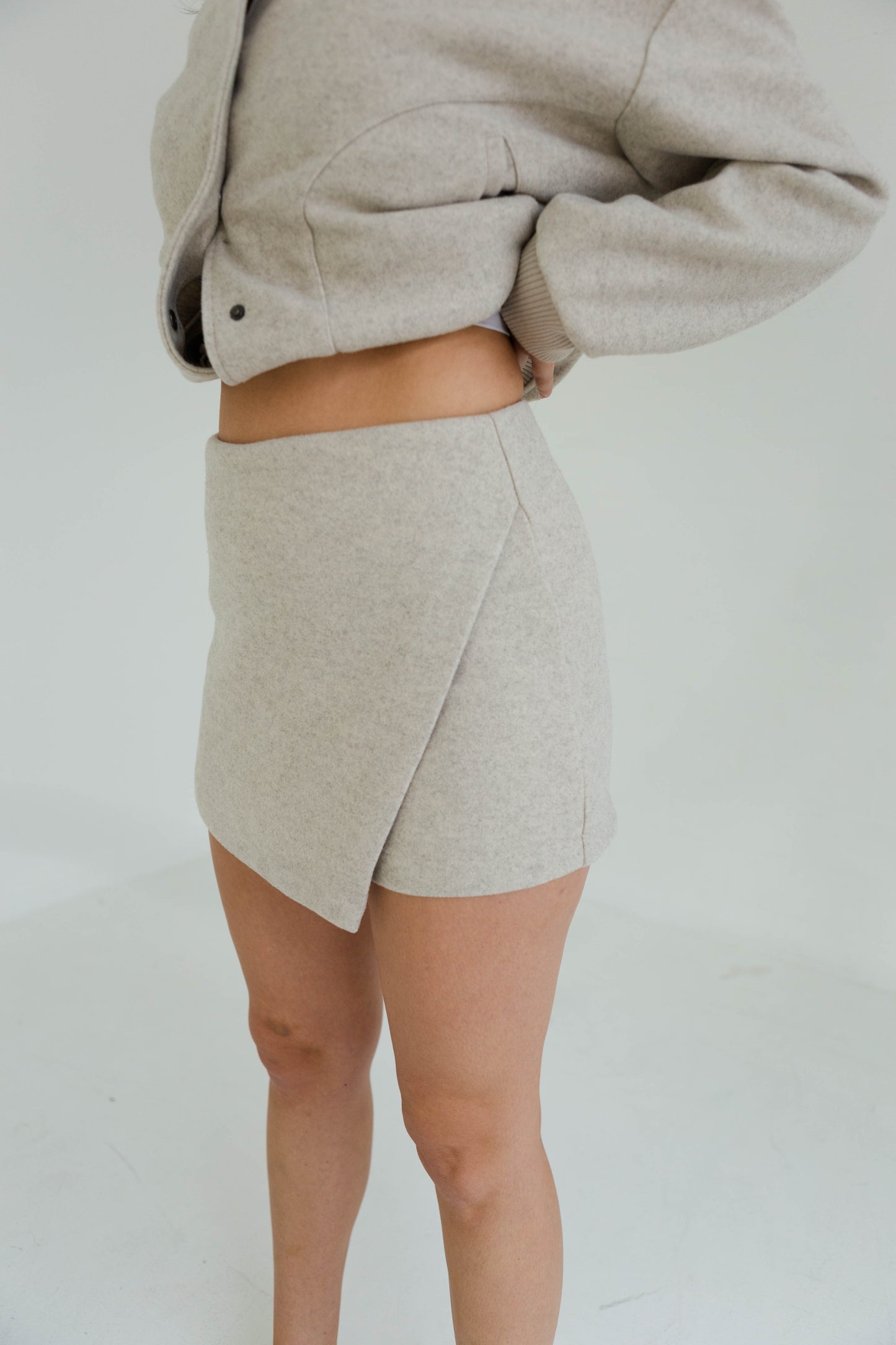 Oatmeal Semi Casual Skort