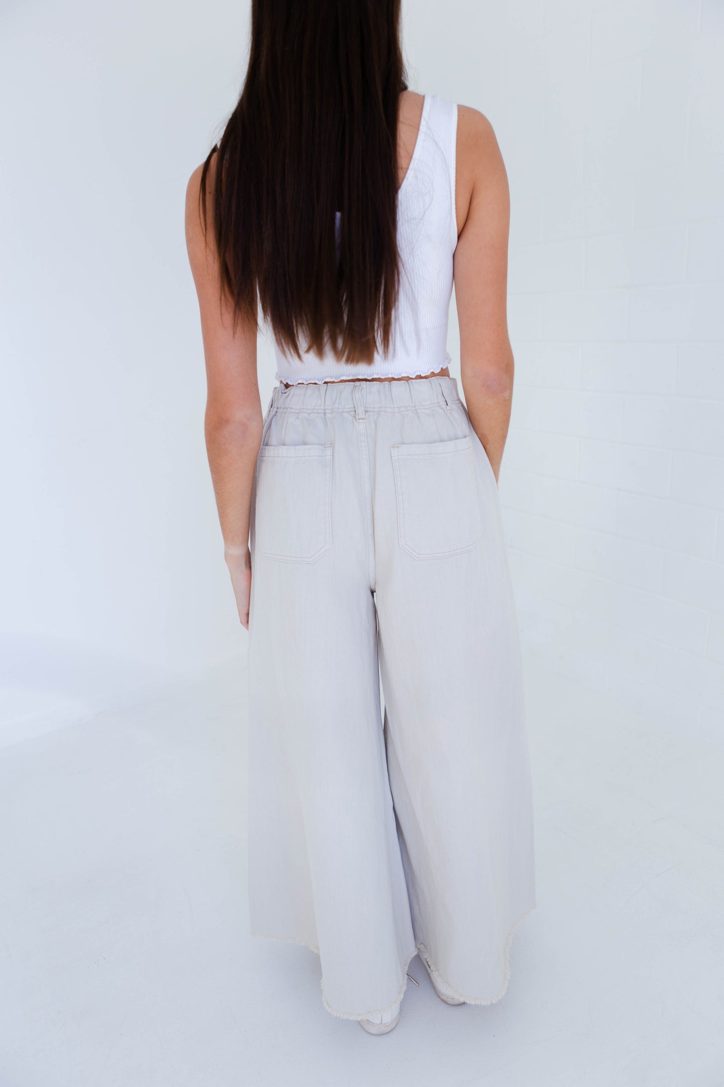 Stone Wide Leg Baggy Pant