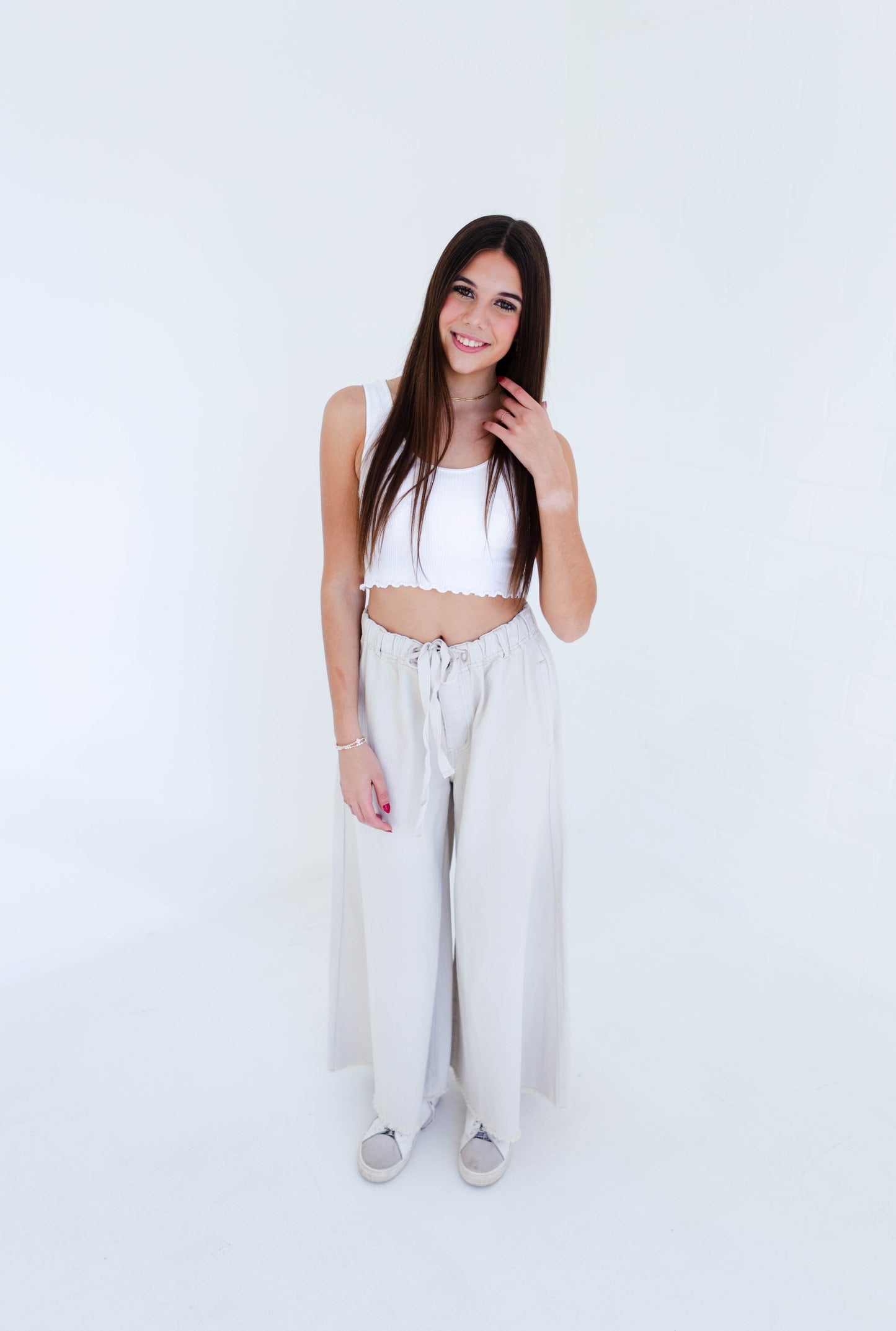 Stone Wide Leg Baggy Pant