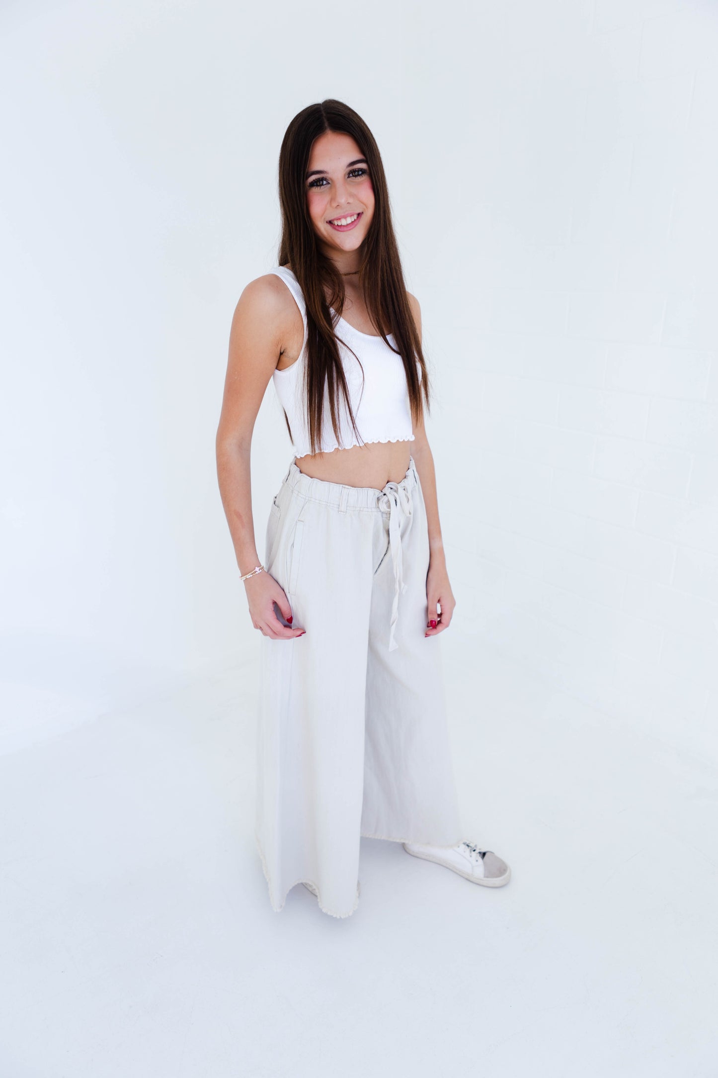 Stone Wide Leg Baggy Pant