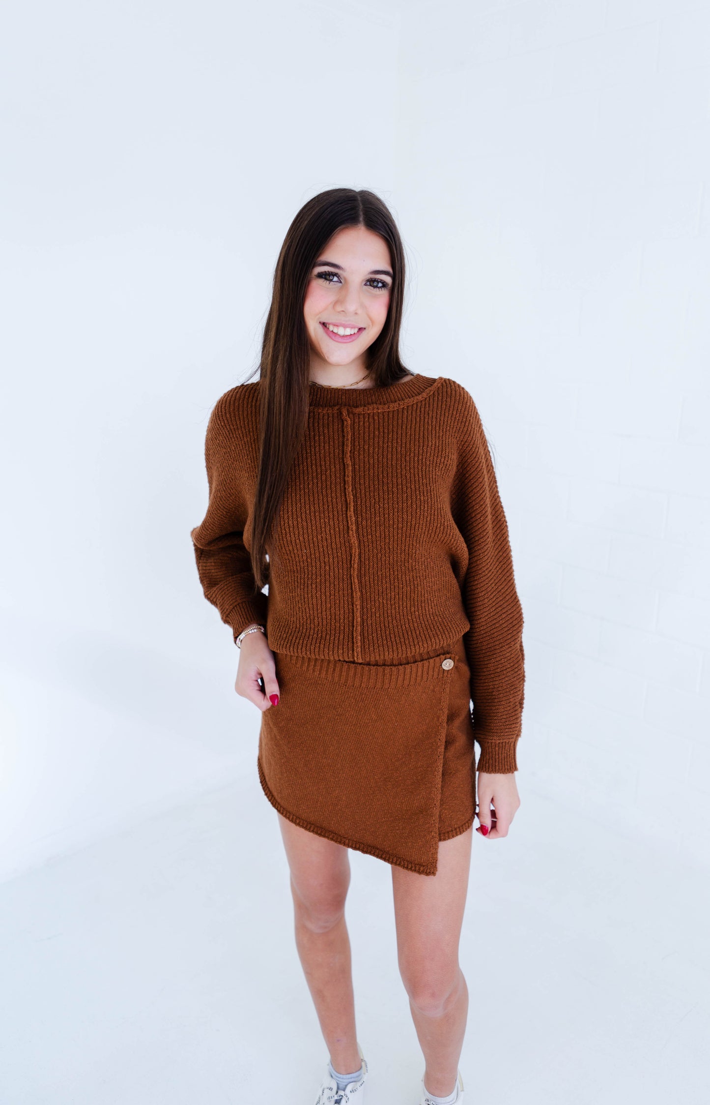 Rust Sweater & Skort Set