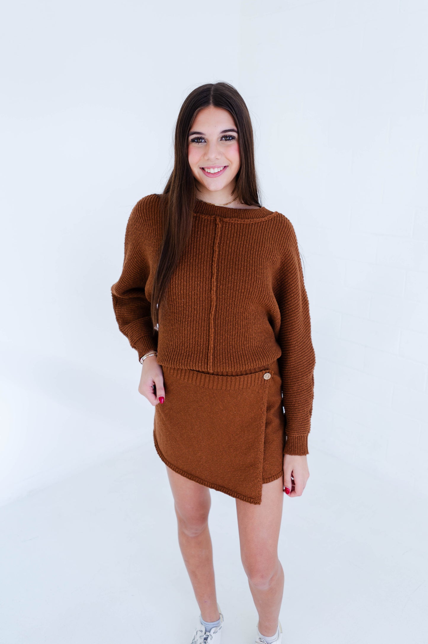 Rust Sweater & Skort Set