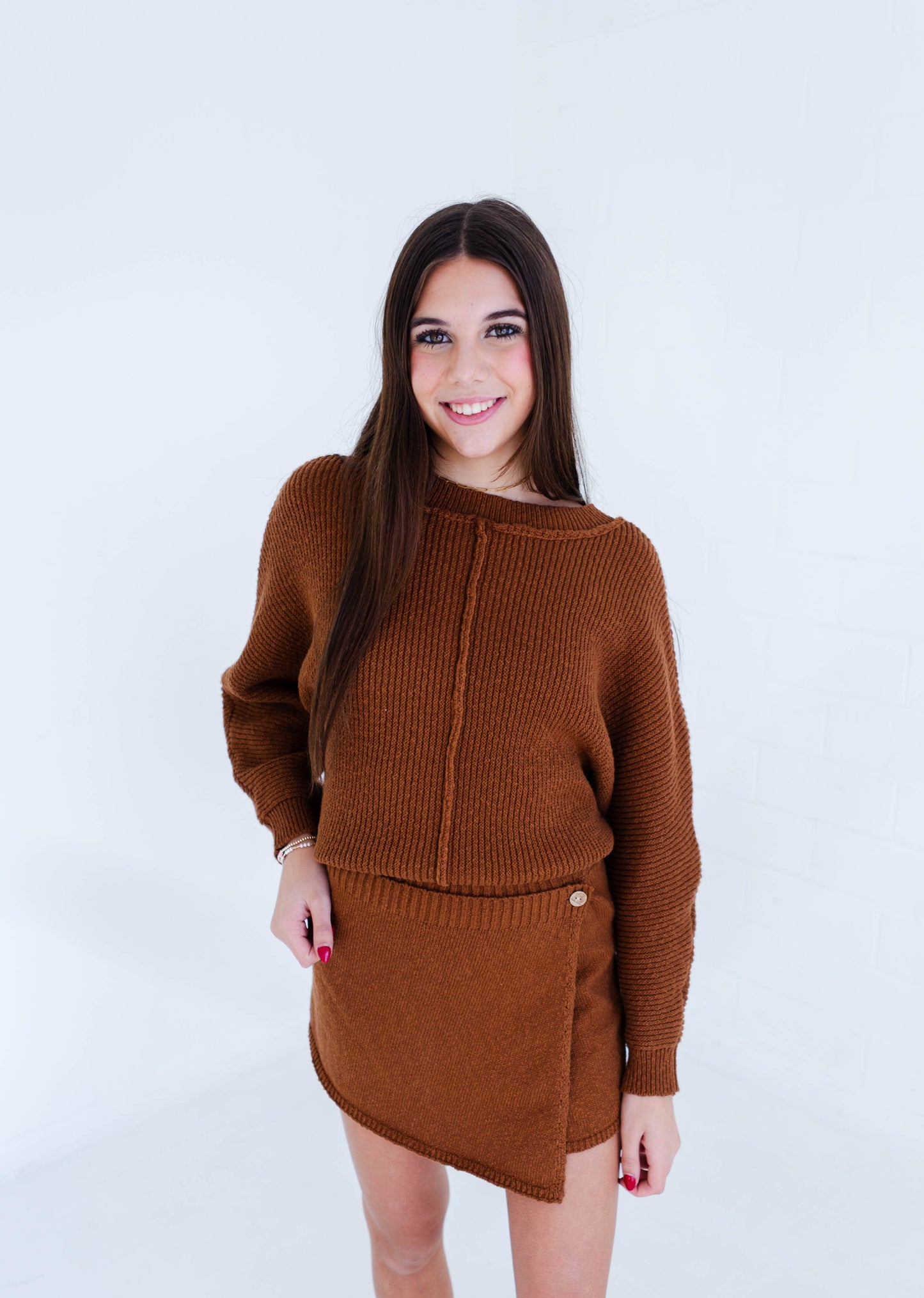 Rust Sweater & Skort Set