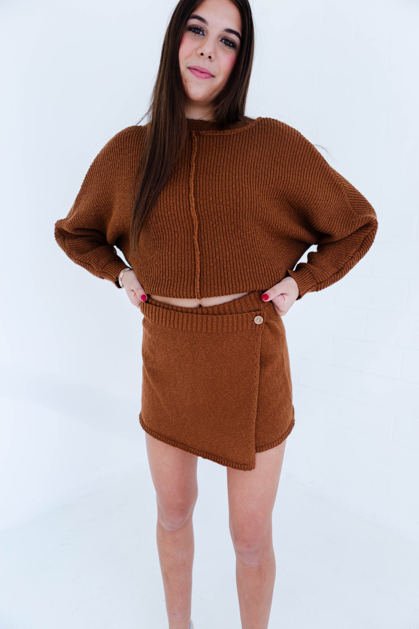 Rust Sweater & Skort Set