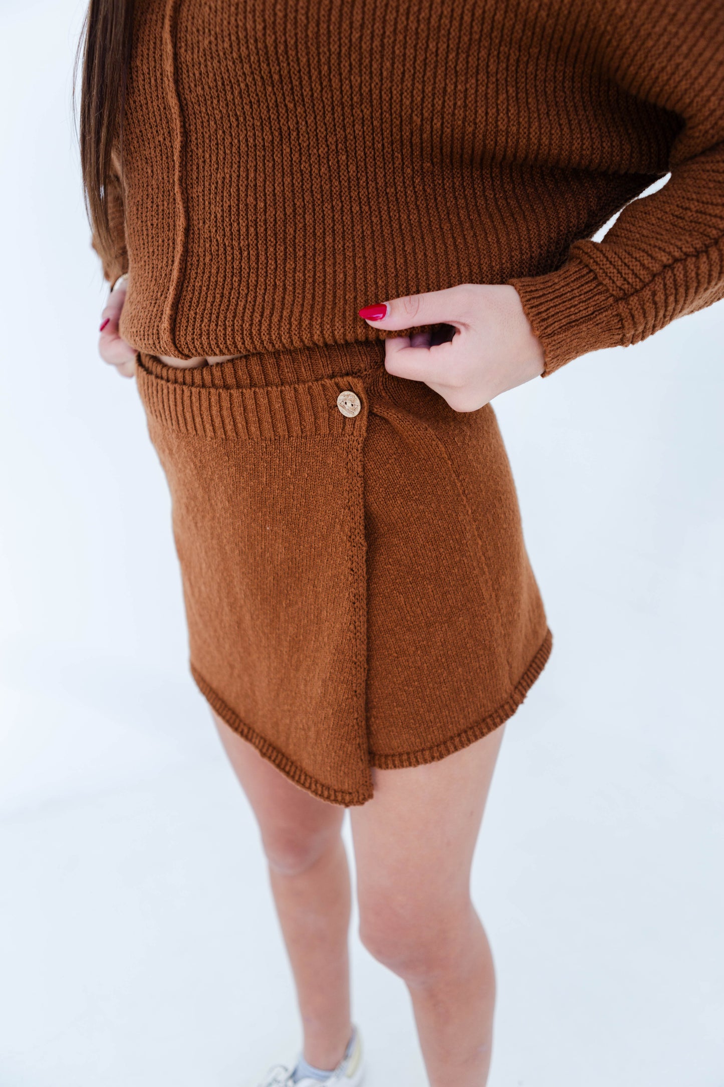 Rust Sweater & Skort Set