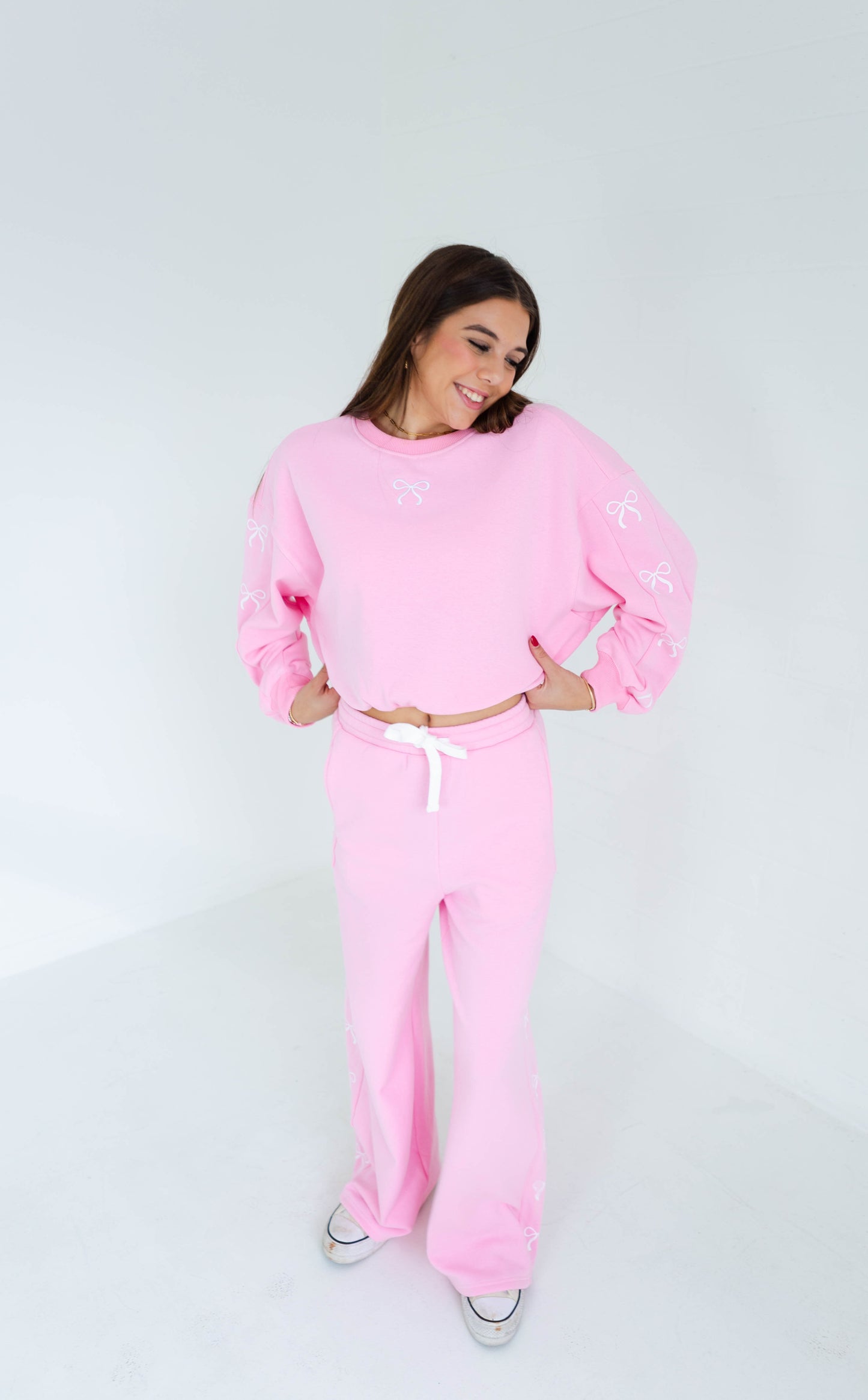 Pink Bow Sweatshirt Crewneck