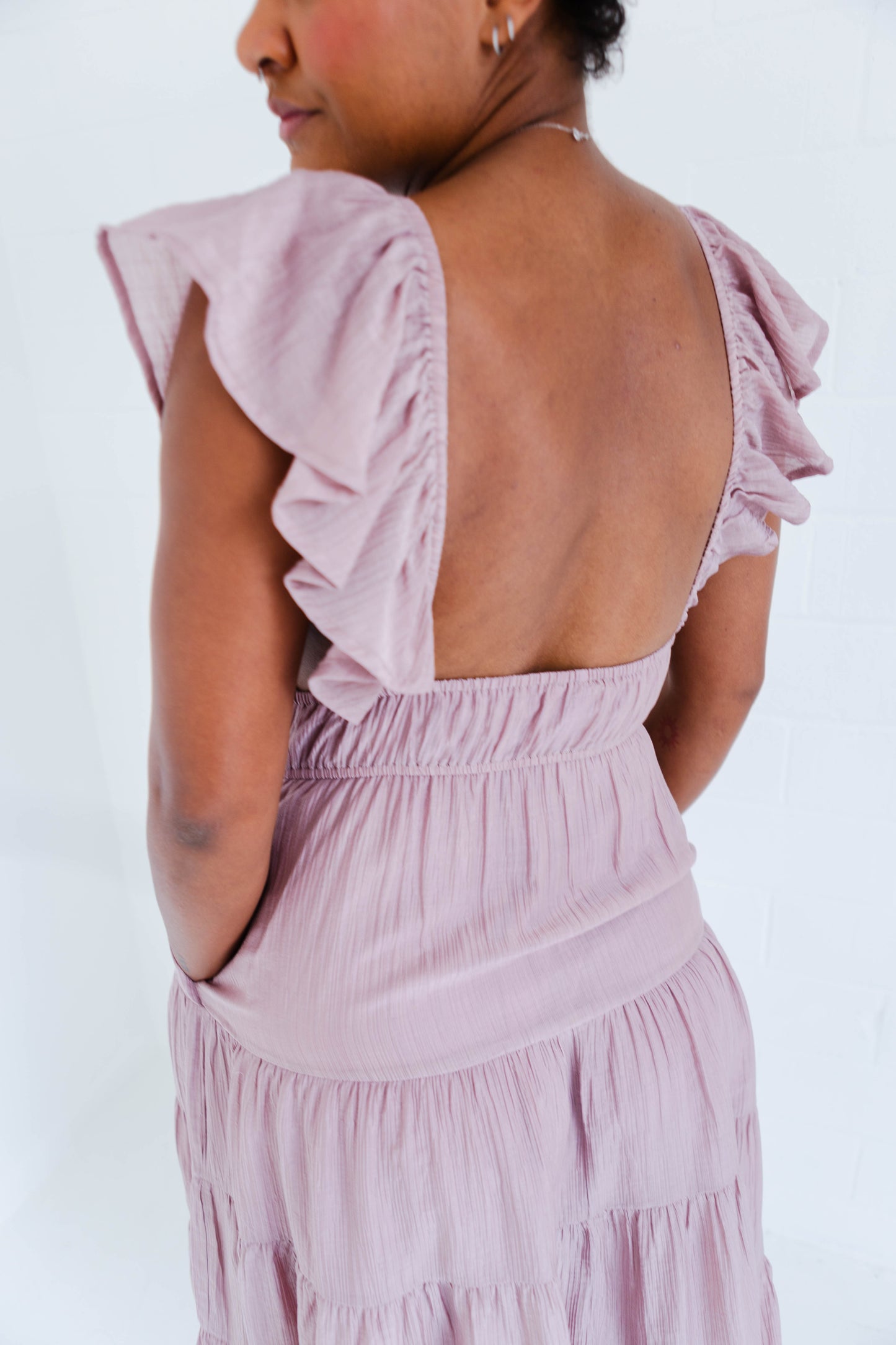 Dusty Mauve Midi Dress