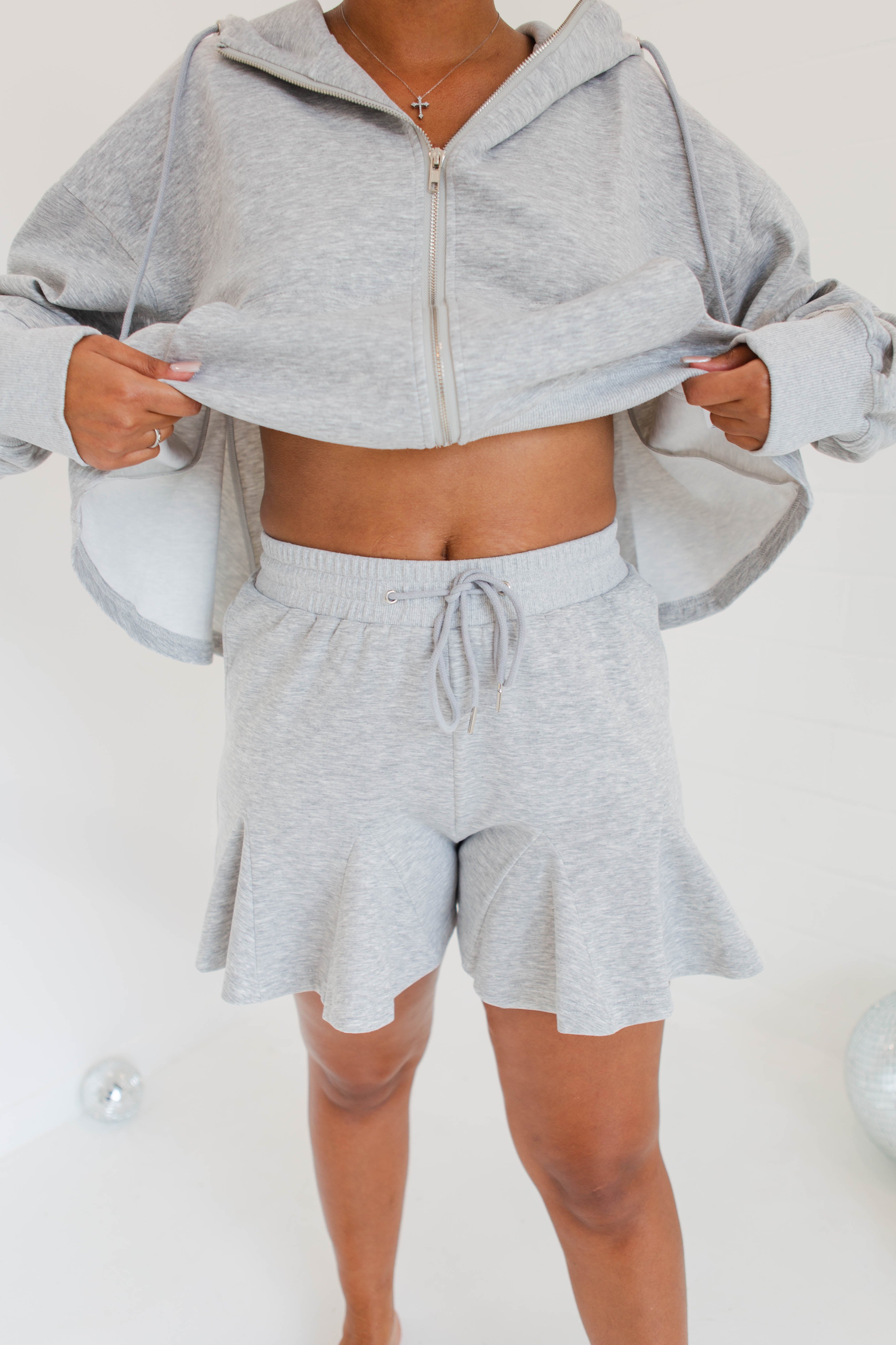 Short grey hoodie new arrivals